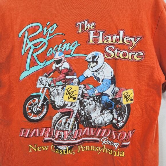 Vintage 90s Harley-Davidson VR 1000 Double Sided Single Stitch Graphic Tee M - Picture 4 of 10